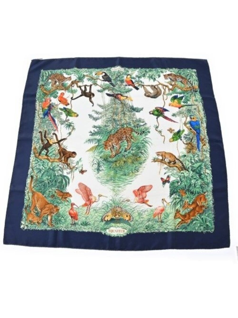 Hermes Bandana Scarf White